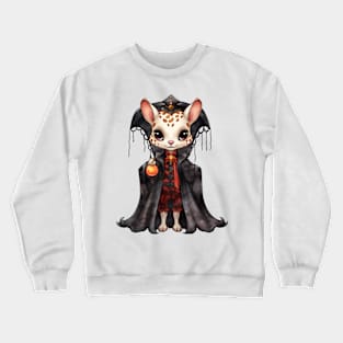 Cartoon Giraffe in Dracula Costume Crewneck Sweatshirt